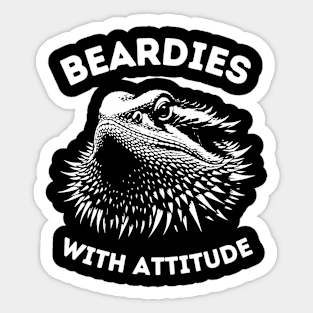 Beardies With Attitude bearded dragon Sticker